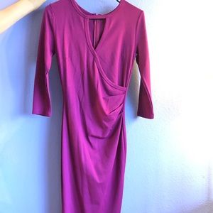 Purple dress with 3/4 sleeves
